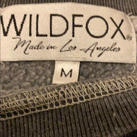 Wildfox Dark Grey & White Star Sweatshirt - Picture 4 of 7